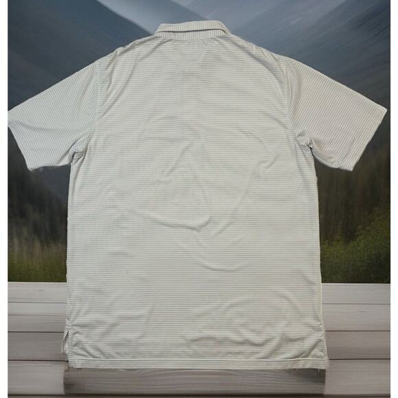 Peter Millar Summer Comfort Performance Polo Golf Shirt Mens XL White Striped - Picture 2 of 11